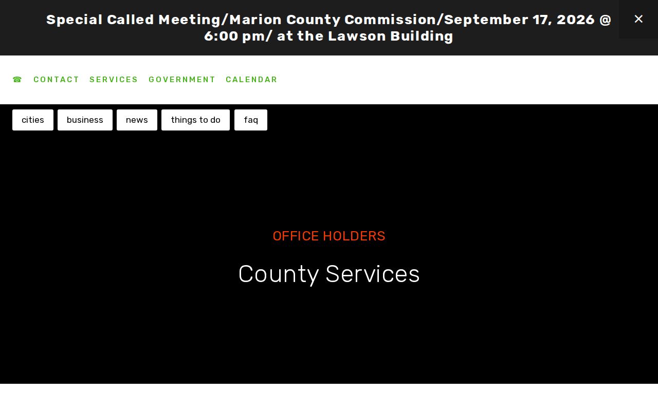 Marion County warrant records: official county offices