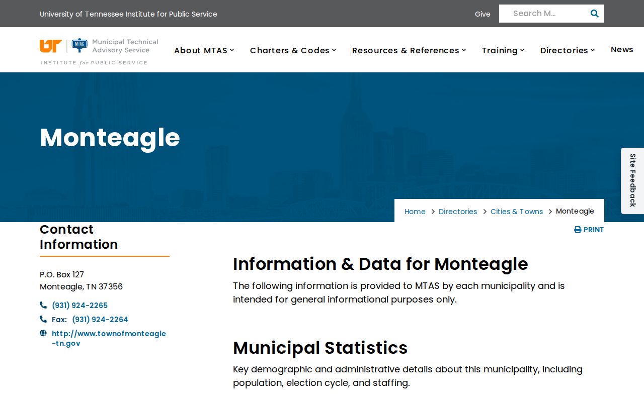 Monteagle warrant records: municipal judge, clerk, and police directory